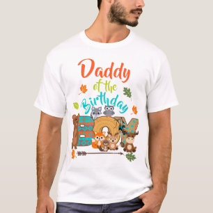 Camiseta Pai da Seta Birthday Boy Woodland  