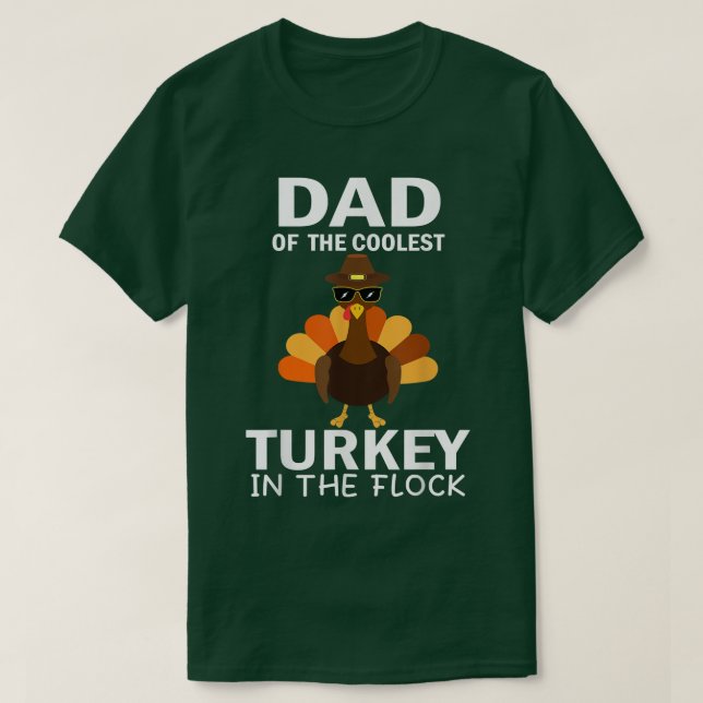 Camiseta Pai Da Turquia Mais Fresca Na Ação De Graças Ao Bl (Frente do Design)