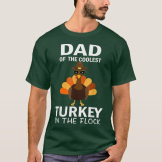 Camiseta Pai Da Turquia Mais Fresca Na Ação De Graças Ao Bl