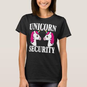 Camiseta Pai da Unicorn Security Squad Girl no Aniversário