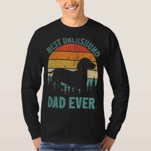 Camiseta Pai Dachshund Melhor Dia de os pais De Vintage Da