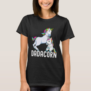 Camiseta Pai Dadacorn Unicorn E Pai De Bebê