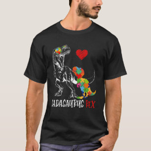 Camiseta Pai Dadasauro Rex Autismo Sensibilização Pai Orgul