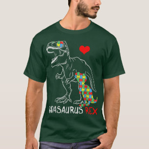 Camiseta Pai Dadassauro chama-se Autismo consciência Pai Go