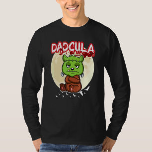 Camiseta Pai Dadcula Drácula Vampiro Pai Festa de Halloween