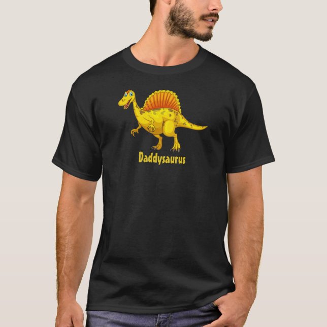 Camiseta Pai Daddysaurus Spinosaurus Dinossaur (Frente)