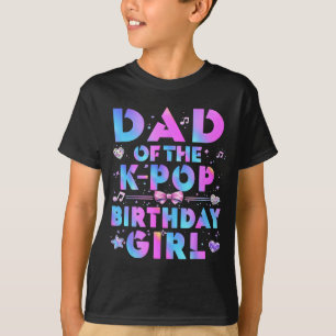 Camiseta Pai das garotas de aniversário do k-pop amante de