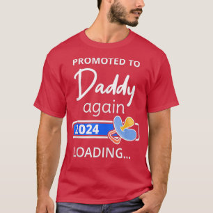 Camiseta Pai de 2024 Carregando Pai para ser Promovido à Da