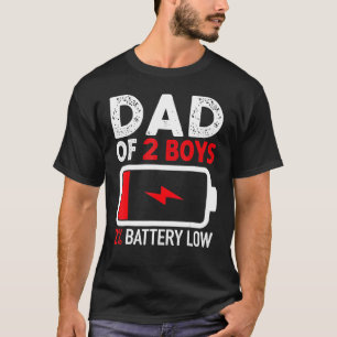 Camiseta Pai De 2 Boias Bateria Pai A Fraco Dia de os pais 