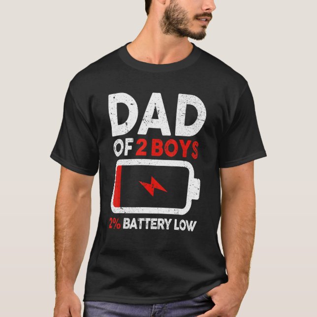 Camiseta Pai De 2 Boys De Bateria Baixa (Frente)