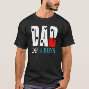 Camiseta Pai De 2 Meninos Pai Ou Avô De 2 Crianças