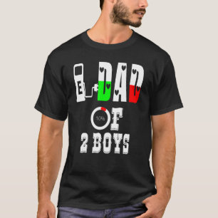 Camiseta Pai De 2 Meninos Pai Ou Avô De 2 Crianças 1