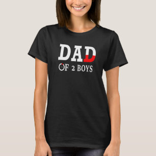 Camiseta Pai De 2 Meninos Pai Ou Avô De 2 Crianças 12
