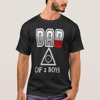 Camiseta Pai De 2 Meninos Pai Ou Avô De 2 Crianças 12