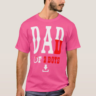 Camiseta Pai De 2 Meninos Pai Ou Avô De 2 Crianças 12