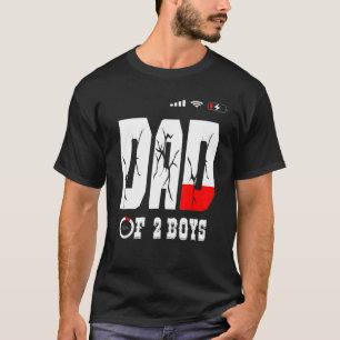 Camiseta Pai De 2 Meninos Pai Ou Avô De 2 Crianças 12