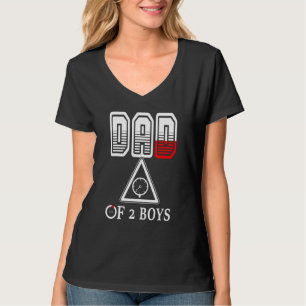 Camiseta Pai De 2 Meninos Pai Ou Avô De 2 Crianças 12