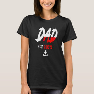Camiseta Pai De 2 Meninos Pai Ou Avô De 2 Crianças 21