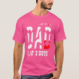 Camiseta Pai De 2 Meninos Pai Ou Avô De 2 Crianças 26