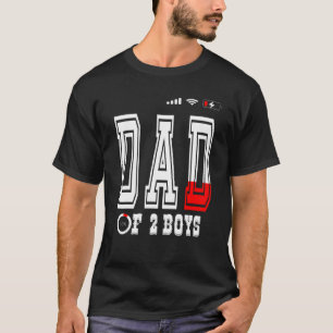Camiseta Pai De 2 Meninos Pai Ou Avô De 2 Crianças 31
