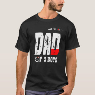 Camiseta Pai De 2 Meninos Pai Ou Avô De 2 Crianças 8