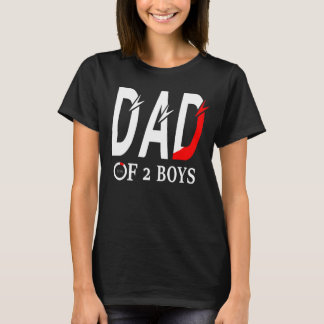 Camiseta Pai De 2 Meninos Pai Ou Avô De 2 Crianças 83