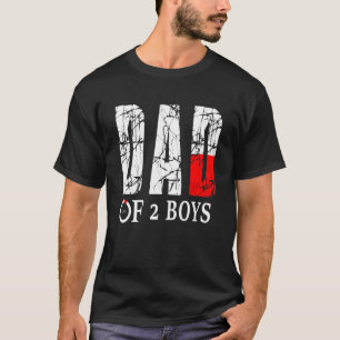 Camiseta Pai De 2 Rapazes Pai Ou Avô De 2 Crianças 46