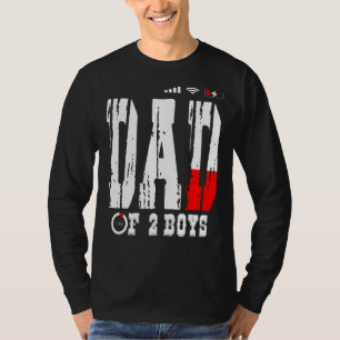 Camiseta Pai De 2 Rapazes Pai Ou Avô De 2 Crianças 73
