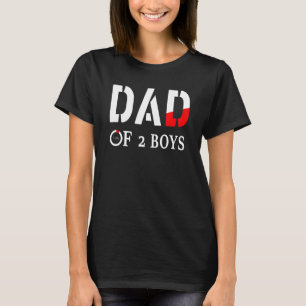 Camiseta Pai De 2 Rapazes Pai Ou Avô De 2 Crianças 82