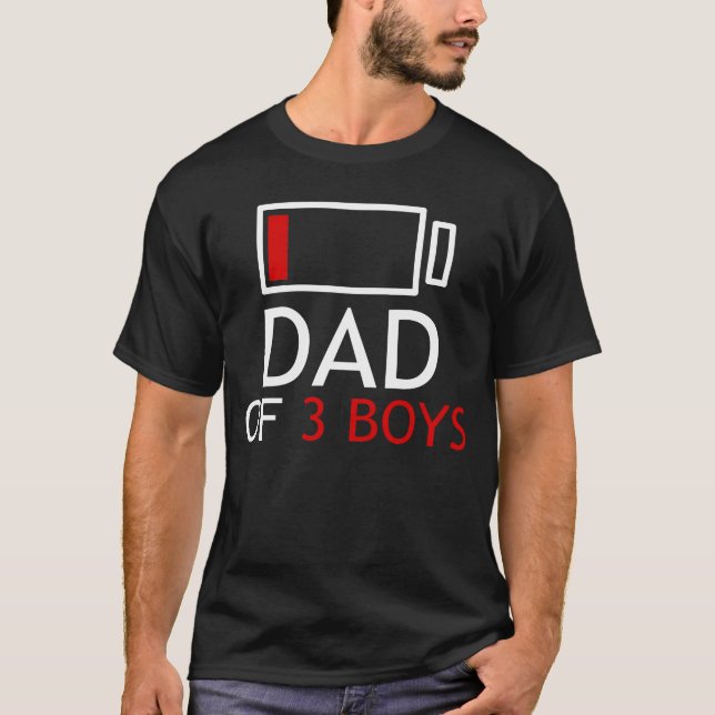 Camiseta pai de 3 rapazes (Frente)