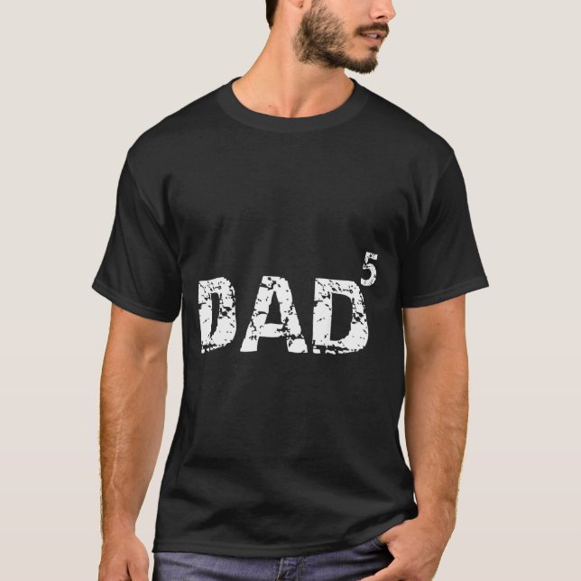 Camiseta Pai de 5 Presente Pai de 5 Trocadilho Matemático P (Frente)