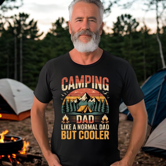 Camiseta Pai de acampamento como um Pai normal, mas retrato (Criador carregado)
