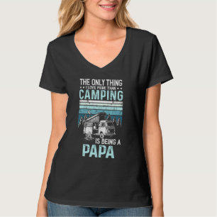 Camiseta Pai De Acampamento De Mens - Papo Retro Vintage Ex