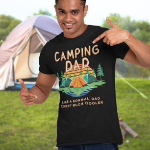 Camiseta Pai de acampamento Engraçado Fora de Férias Vintag