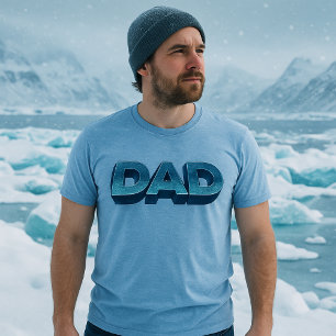 Camiseta Pai de aço azul
