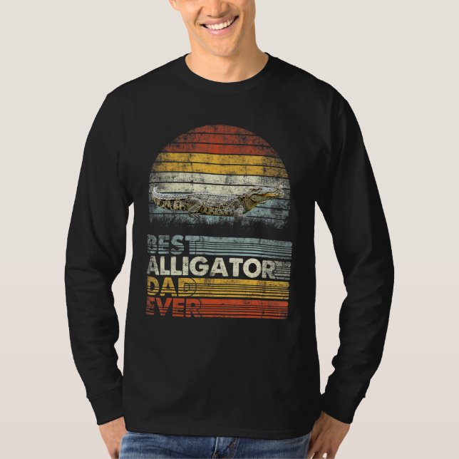Camiseta Pai De Alligador De Melhor Retrorna (Frente)