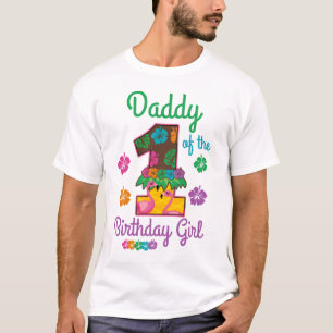 Camiseta Pai de Aloha Havaiana do Primeiro Aniversário