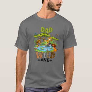Camiseta Pai De Animais Selvagens Da Floresta Do Jardim Zoo