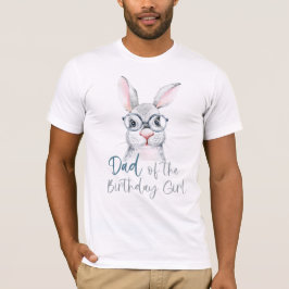 Camiseta Pai de aniversário do coelho no aniversário do coe