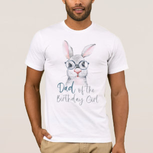 Camiseta Pai de aniversário do coelho no aniversário do coe