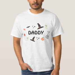 Camiseta Pai de Aniversário do Dia das Bruxas Moderno, Cute