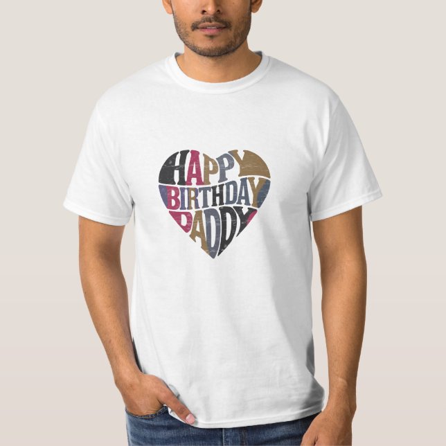 Camiseta pai de aniversário feliz (Frente)