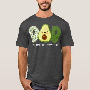 Camiseta Pai De Aniversário Para Garota Avocado Pai