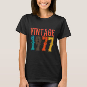 Camiseta Pai de aniversário Vintage 1977