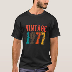 Camiseta Pai de aniversário Vintage 1977