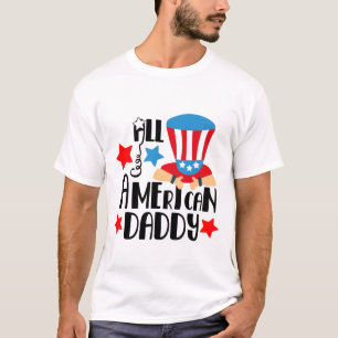 Camiseta Pai de arte Patriótica Americana