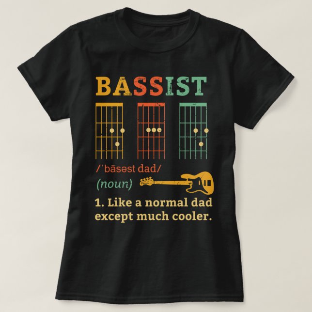 Camiseta Pai De Assino - Cordas De Violão - Ide De Presente (Frente do Design)