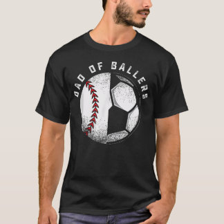 Camiseta Pai de Atletas Pai e Filho Futebol Beisebol Jogado