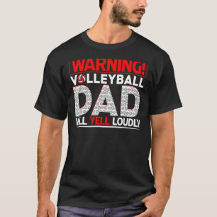 Camiseta Pai De Aviso De Pai Mens Vai Gritar Alto
