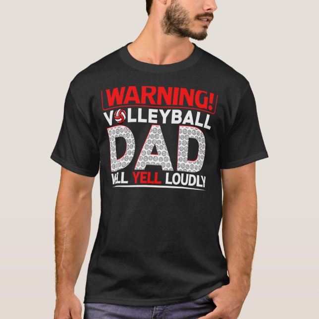 Camiseta Pai De Aviso De Pai Mens Vai Gritar Alto (Frente)